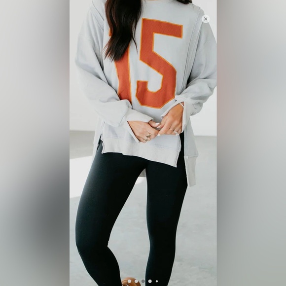 In Loom Jersey Washed Pullover Color Stonewash Womens Size Small Oversized - Picture 2 of 13